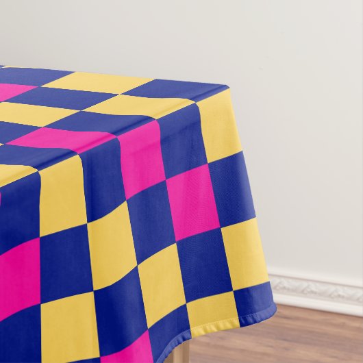 Nappe Blue Yellow Pink Checkered Pattern Design  (In Situ)
