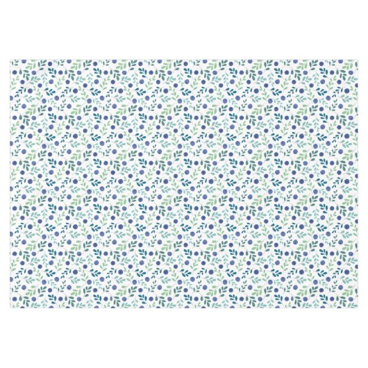 Nappe Blueberries à Motif Feuille vert (Devant (Horizontal))