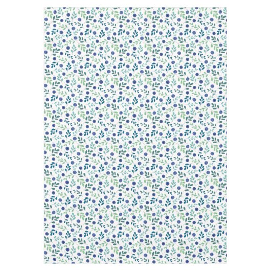 Nappe Blueberries à Motif Feuille vert (Devant)