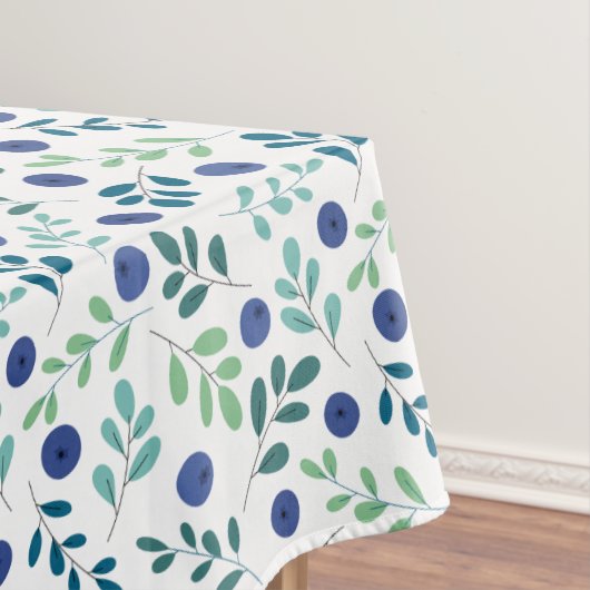 Nappe Blueberries à Motif Feuille vert (In Situ)