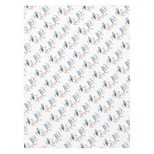 Nappe Bluebirds de montagne sur la branche Sakura (Devant)