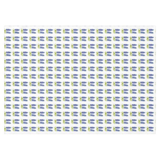 Nappe Bluebonnets Texas State Floral Lupine Aquarelle (Devant (Horizontal))