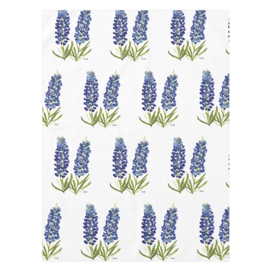 Nappe Bluebonnets Texas State Flowers Lupine Watercolor (Devant)