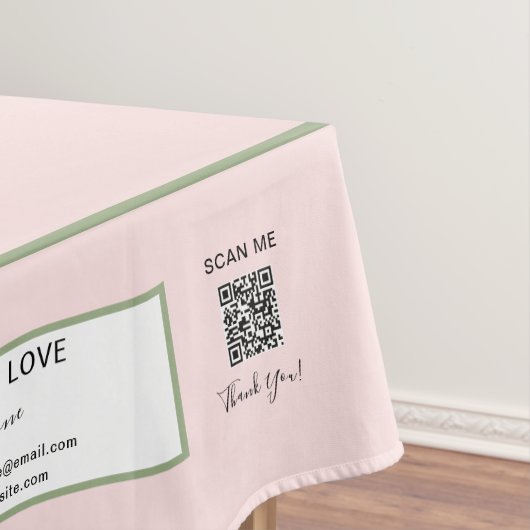 Nappe Blush Green Show Craft 52 x 70 Code QR (In Situ)