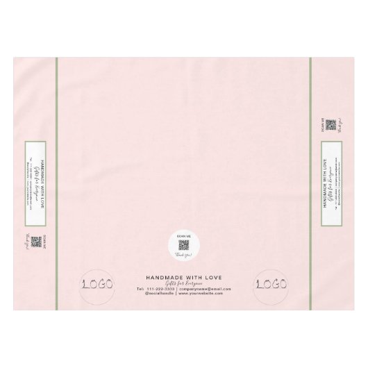 Nappe Blush Vert Craft Show 52 x 70 Code QR (Devant (Horizontal))