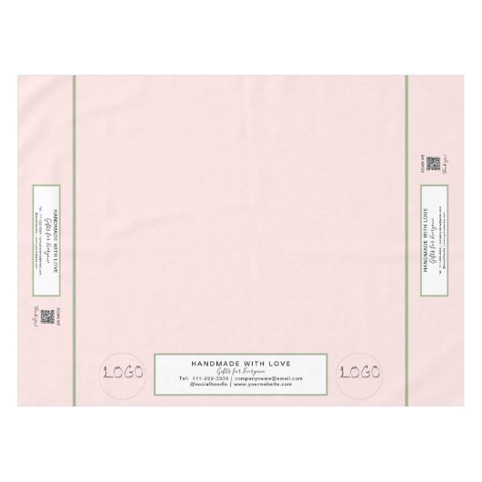 Nappe Blush Vert Craft Show 52 x 70 Code QR (Devant (Horizontal))
