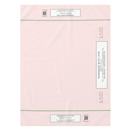 Nappe Blush Vert Craft Show 52 x 70 Code QR (Devant)