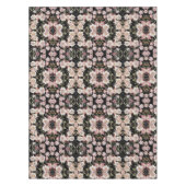 Nappe bohème chic rose pâle fleurs sombres floral (Devant)