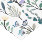 Nappe Boho Aquarelle Fleurs sauvages Motif de peinture (Angle)