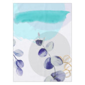 Nappe Boho botanique cyan violet (Devant)