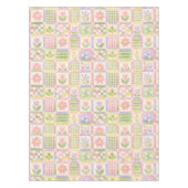 Nappe Boho Chic Pink & Green Quilt Floral Patchwork (Devant)