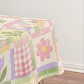 Nappe Boho Chic Pink & Green Quilt Floral Patchwork (In Situ)