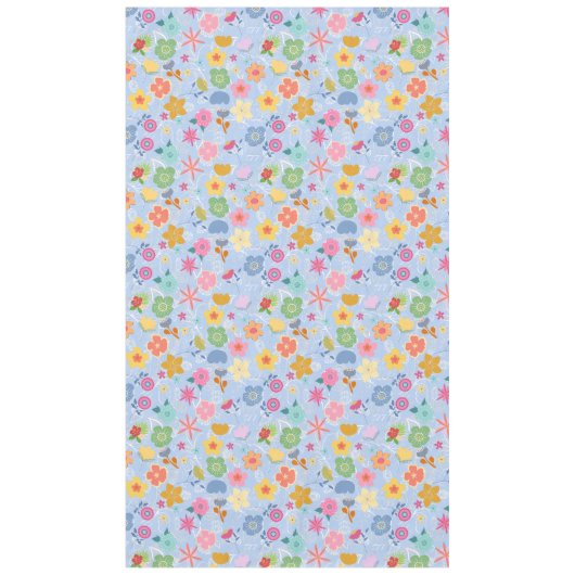 Nappe Boho Flowers Motif B01.w Lblue BG (Devant)