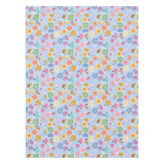 Nappe Boho Flowers Motif B01.w Lblue BG (Devant)