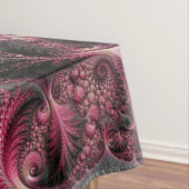 Nappe Boho Funky Eclectique Rose Noir Abstrait Fractal (In Situ)