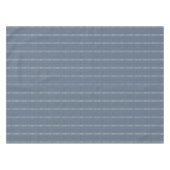 Nappe Boho géo lignes simples beige denim bleu rustique (Devant (Horizontal))