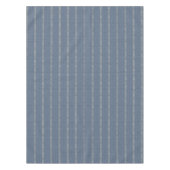 Nappe Boho géo lignes simples beige denim bleu rustique (Devant)