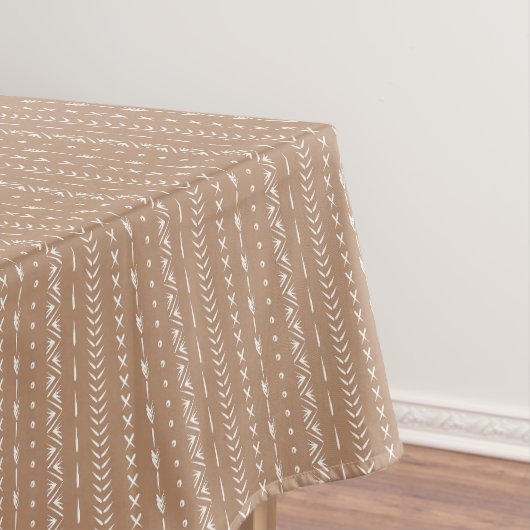 Nappe Boho géométrique rayé chaud neutre tan (In Situ)