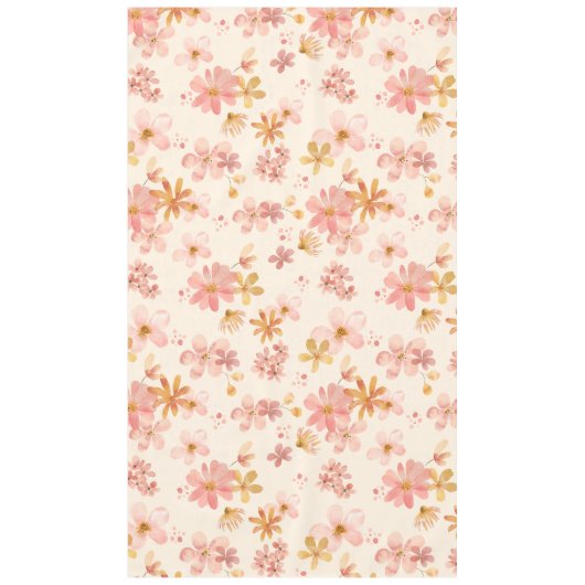 Nappe Boho hippie rustique fleurs naturelles (Devant)