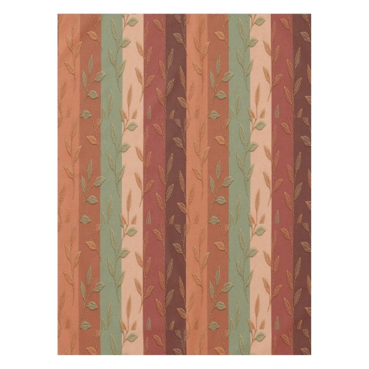 Nappe Boho Leaf Motif Rustic Home Décor (Devant)