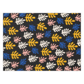 Nappe Boho Matisse Formes botaniques en bleu rose noir   (Devant (Horizontal))