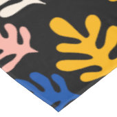 Nappe Boho Matisse Formes botaniques en bleu rose noir   (Angle)