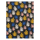 Nappe Boho Matisse Formes botaniques en bleu rose noir   (Devant)