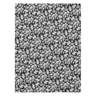 Nappe Boho Matisse Formes Botaniques Motif Noir Blanc