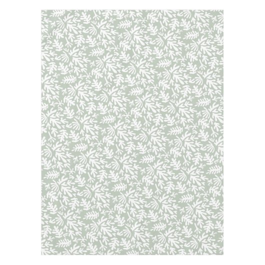Nappe Boho Matisse Formes Botaniques Motif Sage Green (Devant)