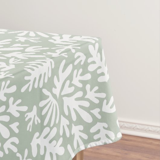 Nappe Boho Matisse Formes Botaniques Motif Sage Green (In Situ)