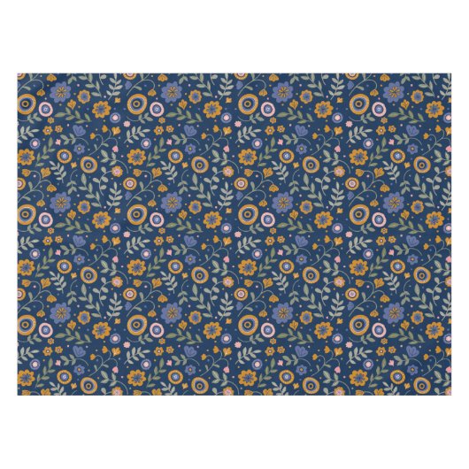 Nappe Boho motif 01,w D Blue BG (Devant (Horizontal))