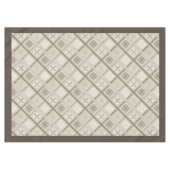 Nappe Boho Neutral avec Motifs de ligne moderne (Devant (Horizontal))