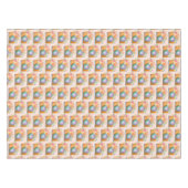 Nappe Boho Orange Camera & Fleurs Motif d'aquarelle (Devant (Horizontal))