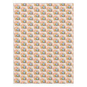 Nappe Boho Orange Camera & Fleurs Motif d'aquarelle (Devant)