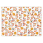Nappe Boho Rainbow et Sun Watercolor (Devant (Horizontal))
