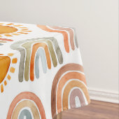 Nappe Boho Rainbow et Sun Watercolor (In Situ)