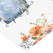 Nappe Boho Rust Orange Aquarelle Fleurs Arrosage Can (Angle)