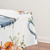 Nappe Boho Rust Orange Aquarelle Fleurs Arrosage Can (In Situ)