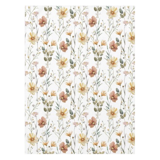 Nappe Boho Watercolor Wildflower (Devant)