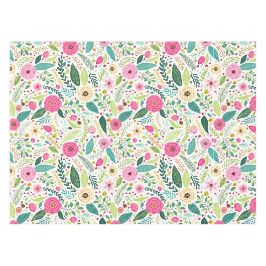 Nappe Boho Whimsical Rosier rose (Devant (Horizontal))