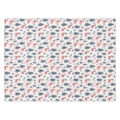 Nappe Bois de cerfs rouges et bleus scandinaves (Devant (Horizontal))