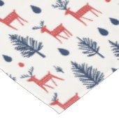 Nappe Bois de cerfs rouges et bleus scandinaves (Angle)