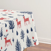 Nappe Bois de cerfs rouges et bleus scandinaves (In Situ)