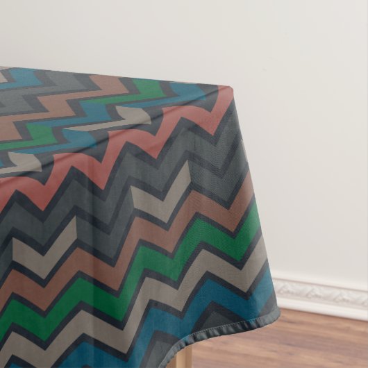 Nappe Bois sombre Terre Zigzag Chevron (In Situ)