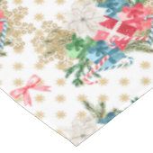 Nappe Boîte cadeau de Noël enroulée Snowflakes Gold (Angle)