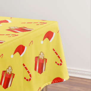 Nappe Boîte cadeau de Noël sucre de canne chapeau de Noë