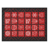 Nappe Bold Red & Black Geometric Christmas Tablecloth (Devant (Horizontal))