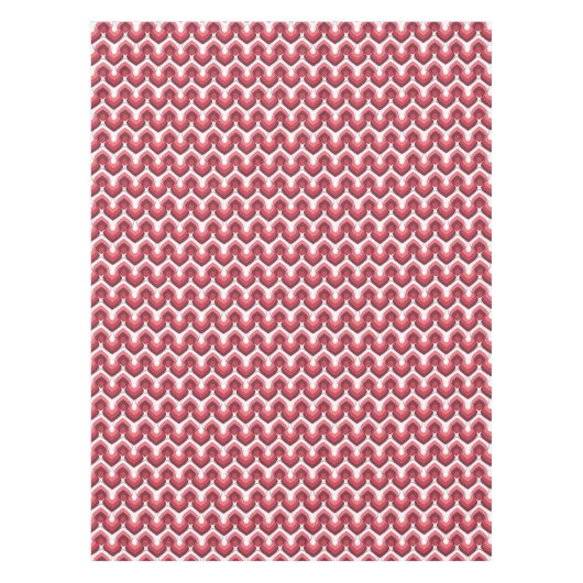 Nappe Bold Retro Modern Motif in Pinks (Devant)