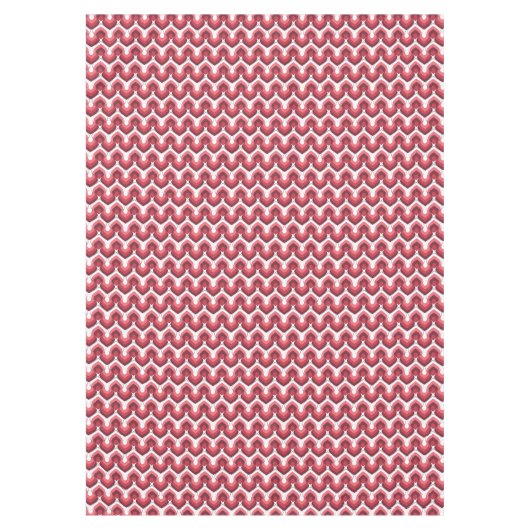 Nappe Bold Retro Modern Motif in Pinks (Devant)