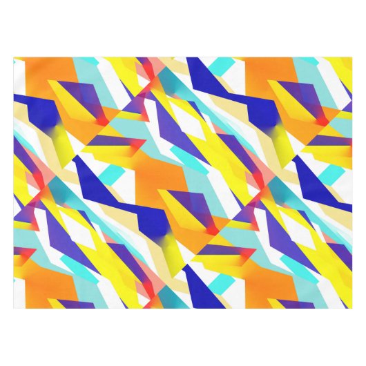 Nappe Bold Yellow Blue Red Abstract Art (Devant (Horizontal))